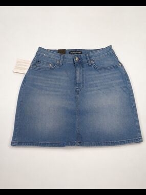 Calvin Klein Jeans Denim Mini Skirt Size 8 NWT Y2K Stretch Blue Jean Skirt